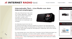 Desktop Screenshot of internetradiotests.com